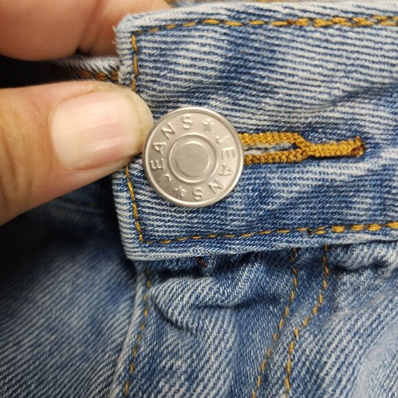 Shein Skirt Womens 6 Medium Wash Stretch Slit Straight Denim *Read* - Picture 5 of 12